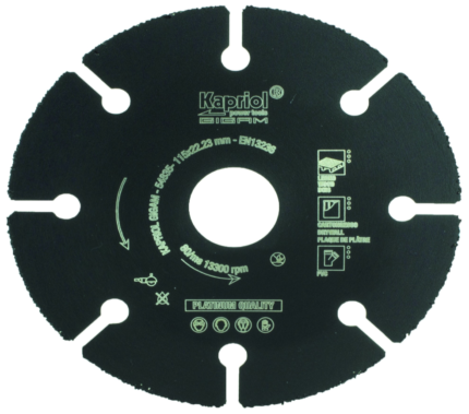 DISCO DIAM.C/SEGMENTATA"KAPRIOL"DIAM.115 ART.54835" EXPERT " DIAM.115 MIX LEGNO/PVC/CARTONGESSO