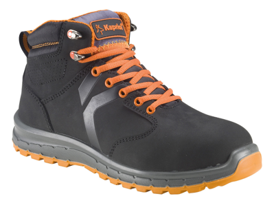 SCARPA ANTINFORTUNISTICA ALTA " KAPRIOL " S3-SRC " SPENCER " NERA NABUK SINTETICO IMPERMEABILE