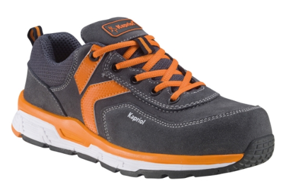 SCARPA ANTINFORTUNISTICA BASSA " KAPRIOL " S3-SRC " WALKER " NERO/ARANCIO CROSTA SCAMOSCIATA