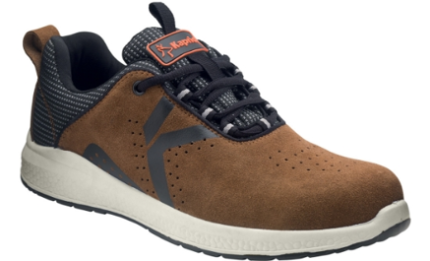 SCARPA ANTINFORTUNISTICA BASSA " KAPRIOL " S1-SRC " PILOT " MARRONE/NERO CROSTA SCAMOSCIATA E NYLON