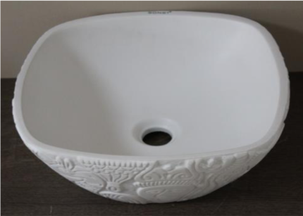 LAVABO BIANCO TRIO 002 370 X 370 X 140 MM