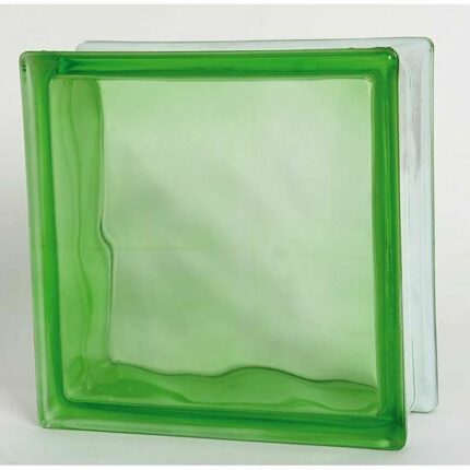 VETROMATTONE ONDULATO VERDE MM. 190X190X80